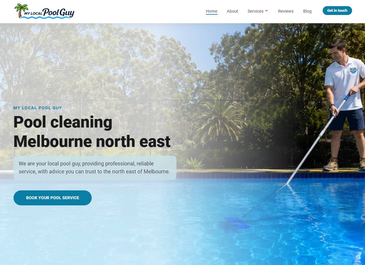 My Local Pool Guy website screenshot