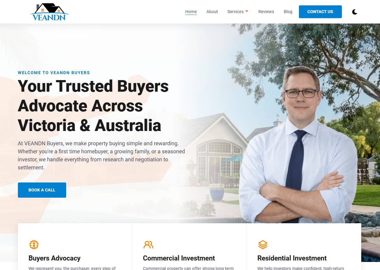 VE & N Buyers website screenshot