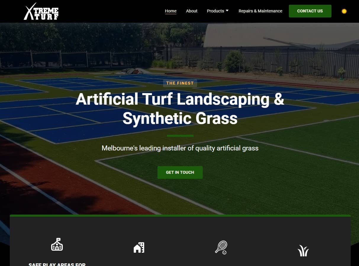 Xtreme Turf website screenshot